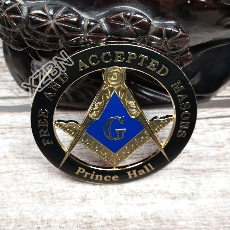 Masonic Auto Car Badge Emblems mason freemason BCM 33 Black FREE AND ACCEPTED MASONS Prince Hall  3'' exquisite paint technique