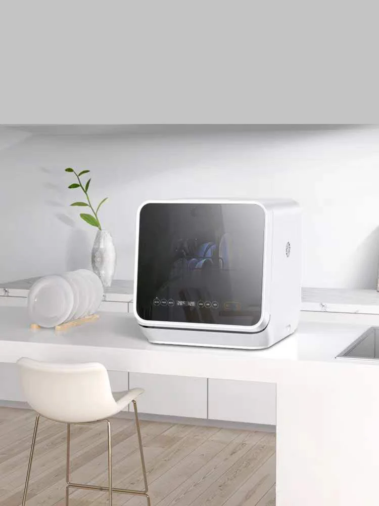 Lavavajillas eléctrico inteligente para el hogar, máquina de lavado de frutas y verduras, portátil y automática, instalación gratuita, 220V