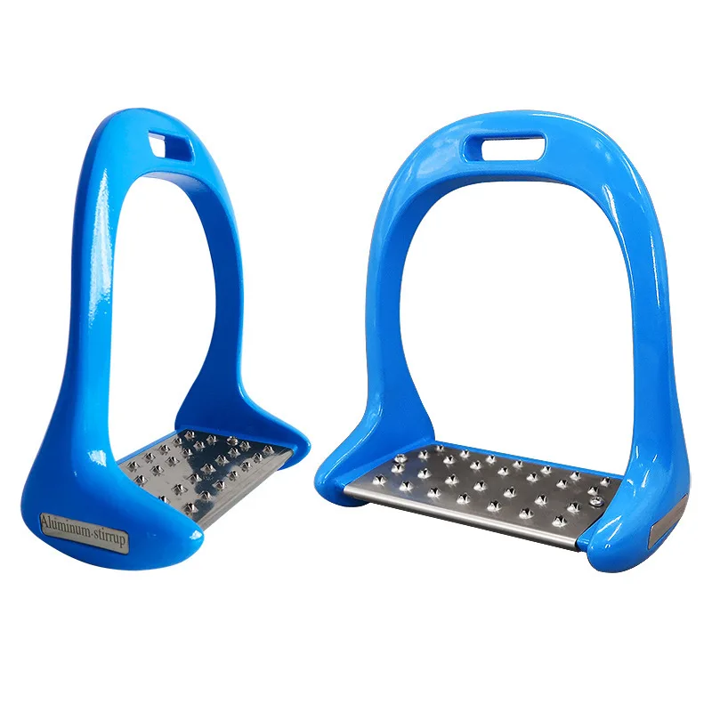 1 Pair Pedal Equipment Horse Stirrups Anti Slip Equestrian Safety Aluminium Alloy Riding Treads Lightweight Outdoor Sports