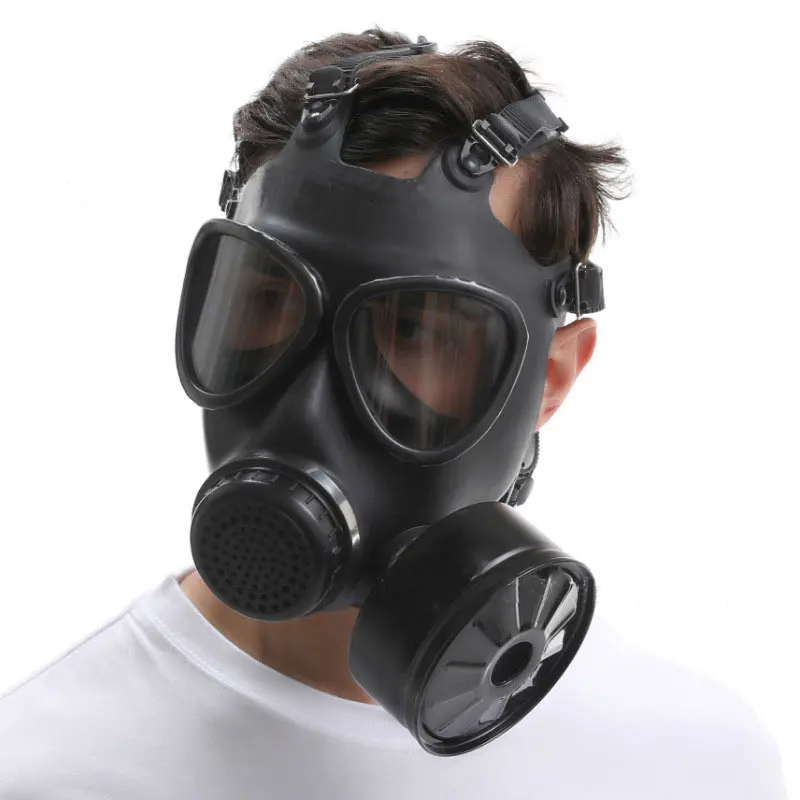 

Full Face Mask formaldehyde Protection Grimace Rubber Head Wear Respirator Paint Spraying Decoration Gas Mask Chemical Protect