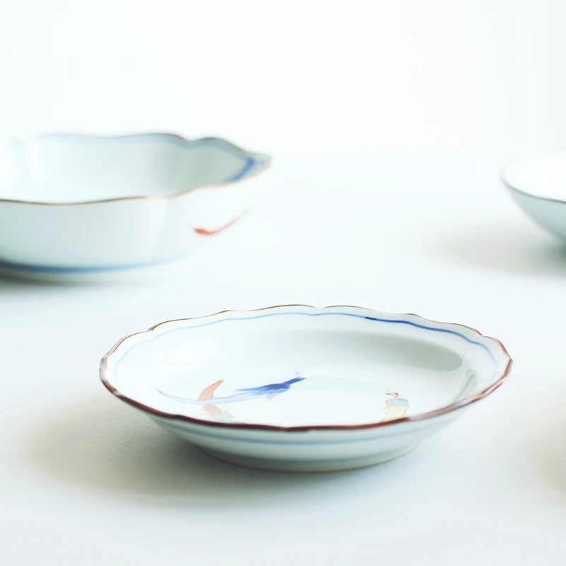 Single sale 】 are imported from Japan field burning hot pepper dish dish bowl ceramic tableware pozzo see burn