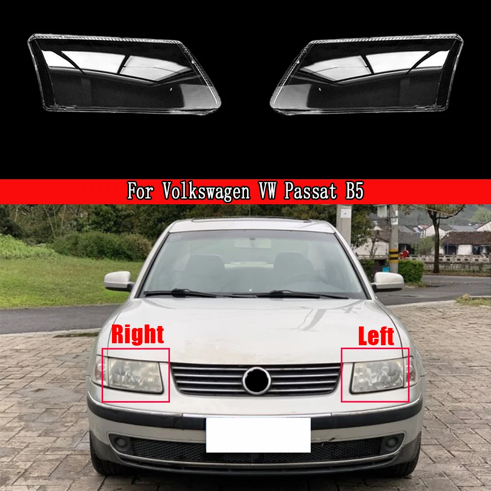 

Front Lamp Shade Lamp Headlight Mask Headlight Shell Lampshade Cover Lens Glass For Volkswagen VW Passat B5 Headlamp Transparent