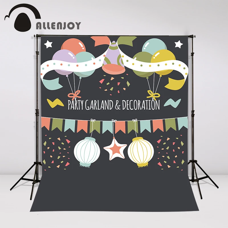 Photography Children's Background Birthday Hand Retro Ornaments Balloons Photocall Party Profession Studio Photo Prop