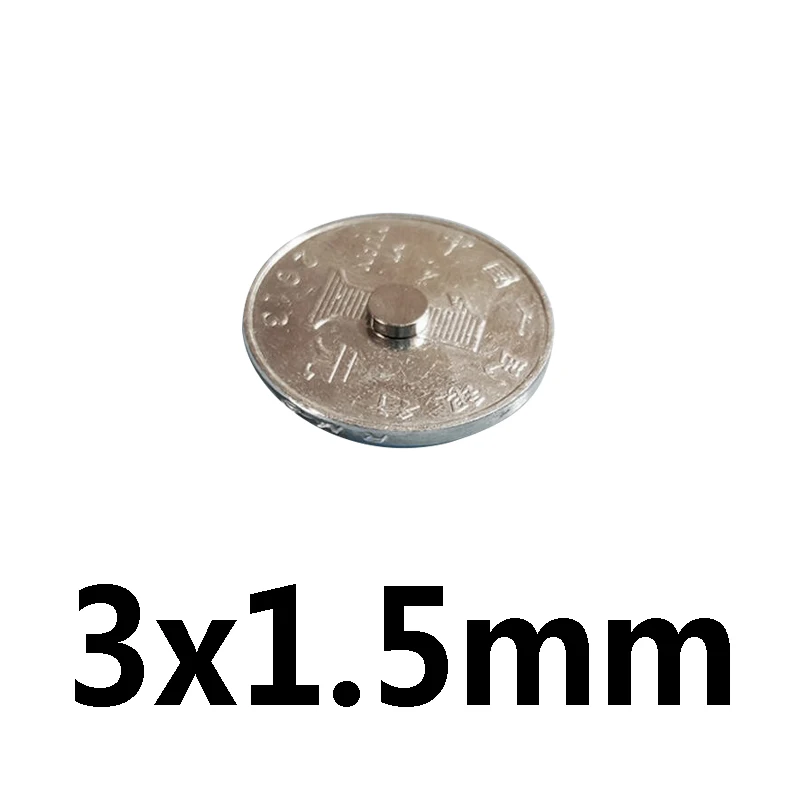 50~1000pcs 3x1.5 mm Powerful Magnets 3mm x 1.5mm Permanent Small Round Magnet 3x1.5mm Thin Neodymium Magnet Super Strong 3*1.5