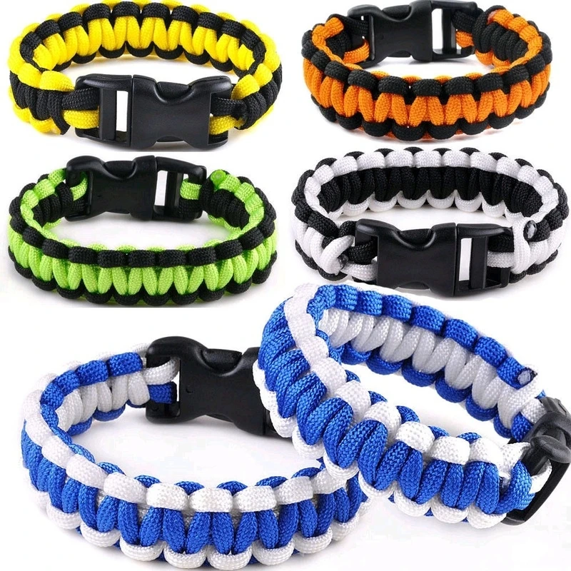 Camping Emergency Paracord Military Survival Bracelet Parachute Cord Buckle