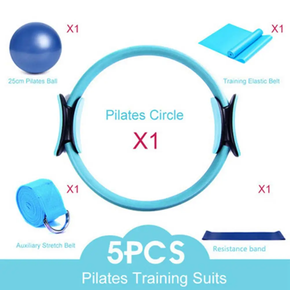 

Набор колец для пилатеса 5 шт., комплект колец для йоги, пилатеса, ремоделирования, бодибилдинга, тренировок, фитнес оборудование для женщин