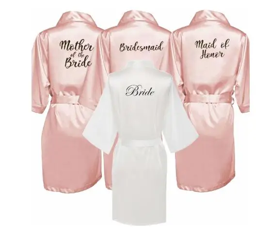 dusty pink bride robe satin robe women bridal pajamas wedding brideslmaid gift mother sister of the bride groom robes