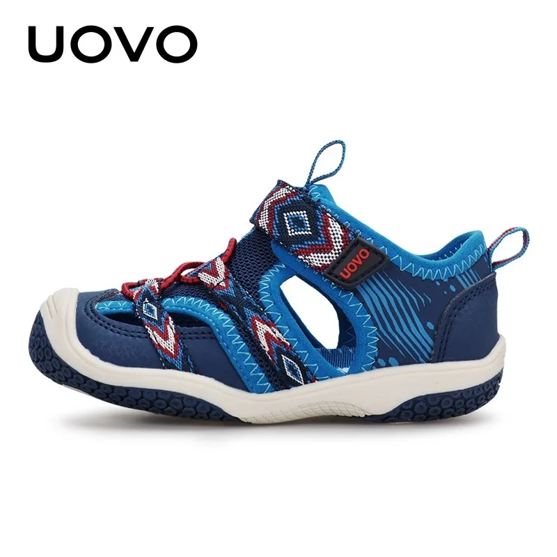 

Uovo Kid Girl Sandals New 2020 Little Girls Summer Shoes Boys Kids Beach Fashion Non-Slip Sports Sandals 2 3 4 5 6 Years Blue