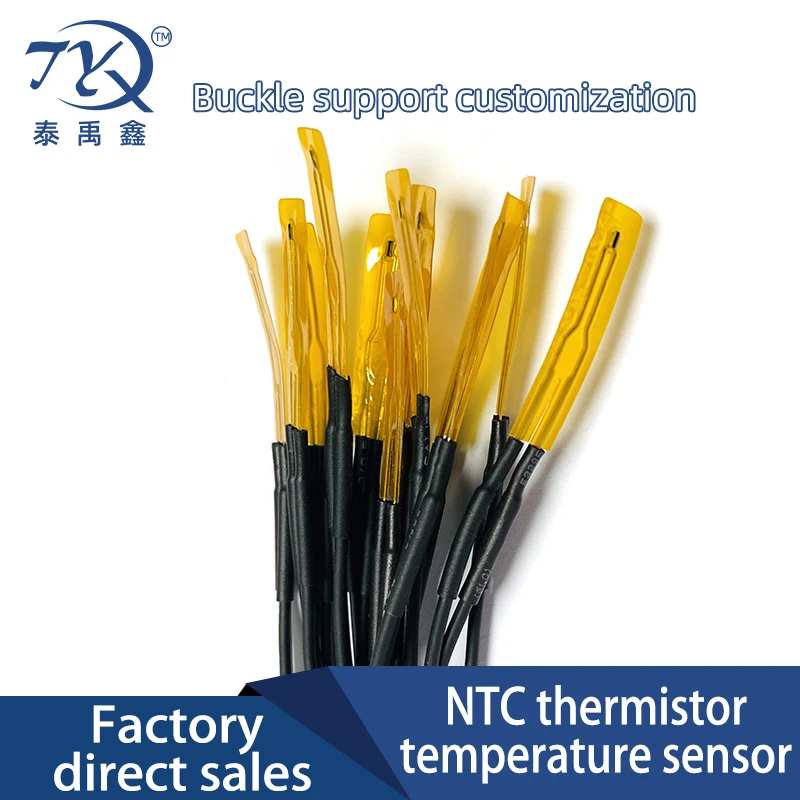 3PC Thin Film Thermistor 10K 100K Ohm Ntc 100k1%3950 NTC Sensor  0.3M  Thermistor PVC Cable For 3D Print