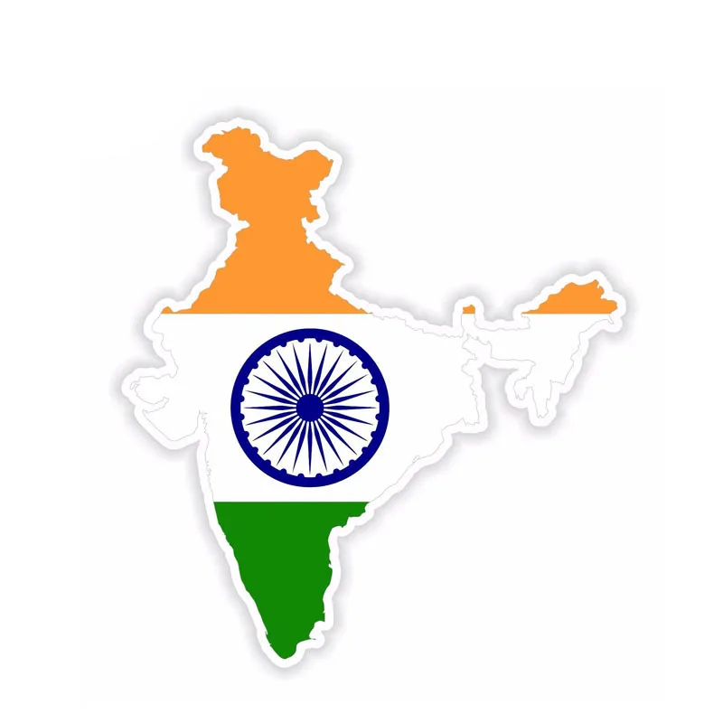 Creative India Flag Car Sticker Accessories Vinyl PVC 13cm*12cm Motorcycle Waterproof Windshield Car Window Car Styling Decal