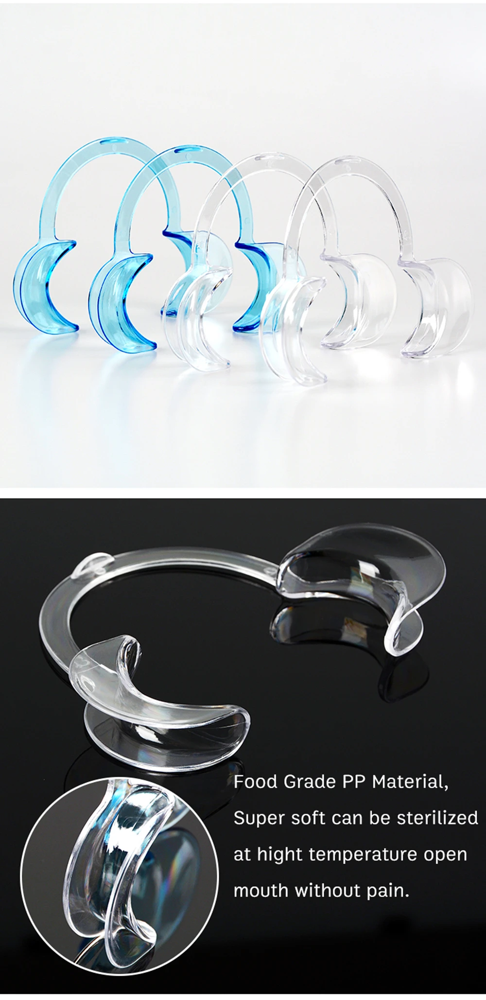 JNSUR 20 stücke Dental Mund Opener C Form Kieferorthopädische Zahnmedizin Werkzeug Intraorale Weiche Kunststoff Wange Lip Retractor Mund Expander – Detail 3
