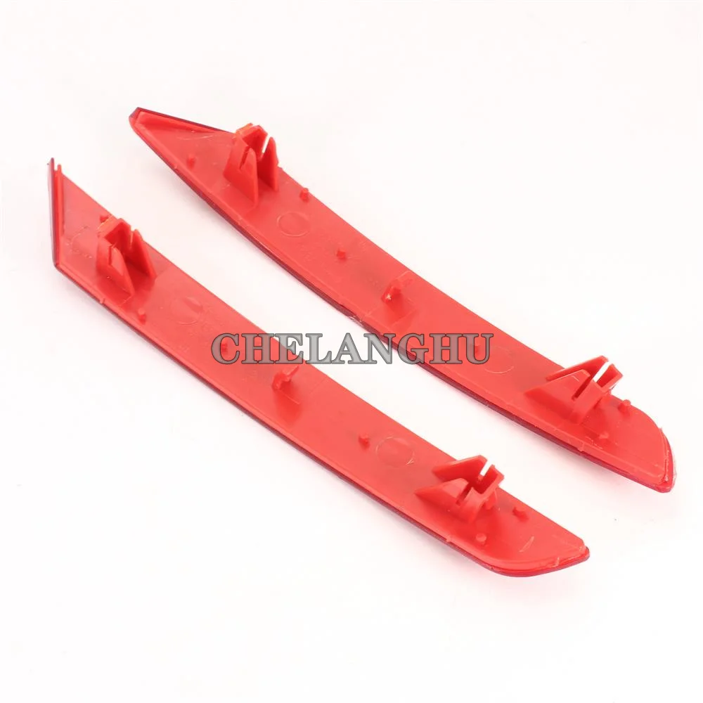 2pcs For Seat Ibiza 4 Door 2013 2014 2015 2016 2017 Car-styling Red Rear Bumper Reflector Tail Light Bars Brake Parking Warning
