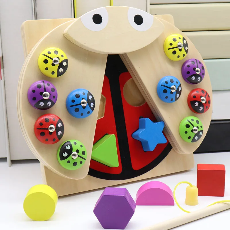 Baby Vroege Educatief Speelgoed Kids Montessori Onderwijs Rekwisieten Houten Magnetisch Speelgoed Set 3D Vissen Speelgoed Kinderen Verjaardag/Xmas Gift