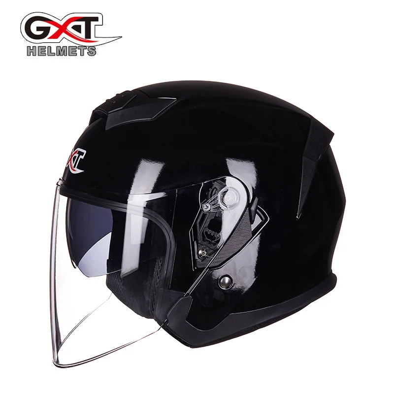 GXT Half Men Motorcycle Helmets Dual Lens Scooter Moto Helmet Open Face Helmet Moto capacete para motocicleta casco