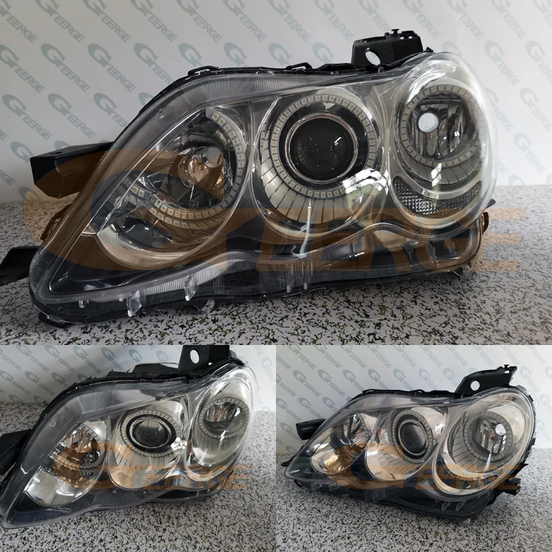 For Toyota Mark X Mark-X I REIZ 2004-2009 RF Remote Bluetooth App Multi-Color Ultra Bright RGB LED Angel Eyes Kit Halo Rings