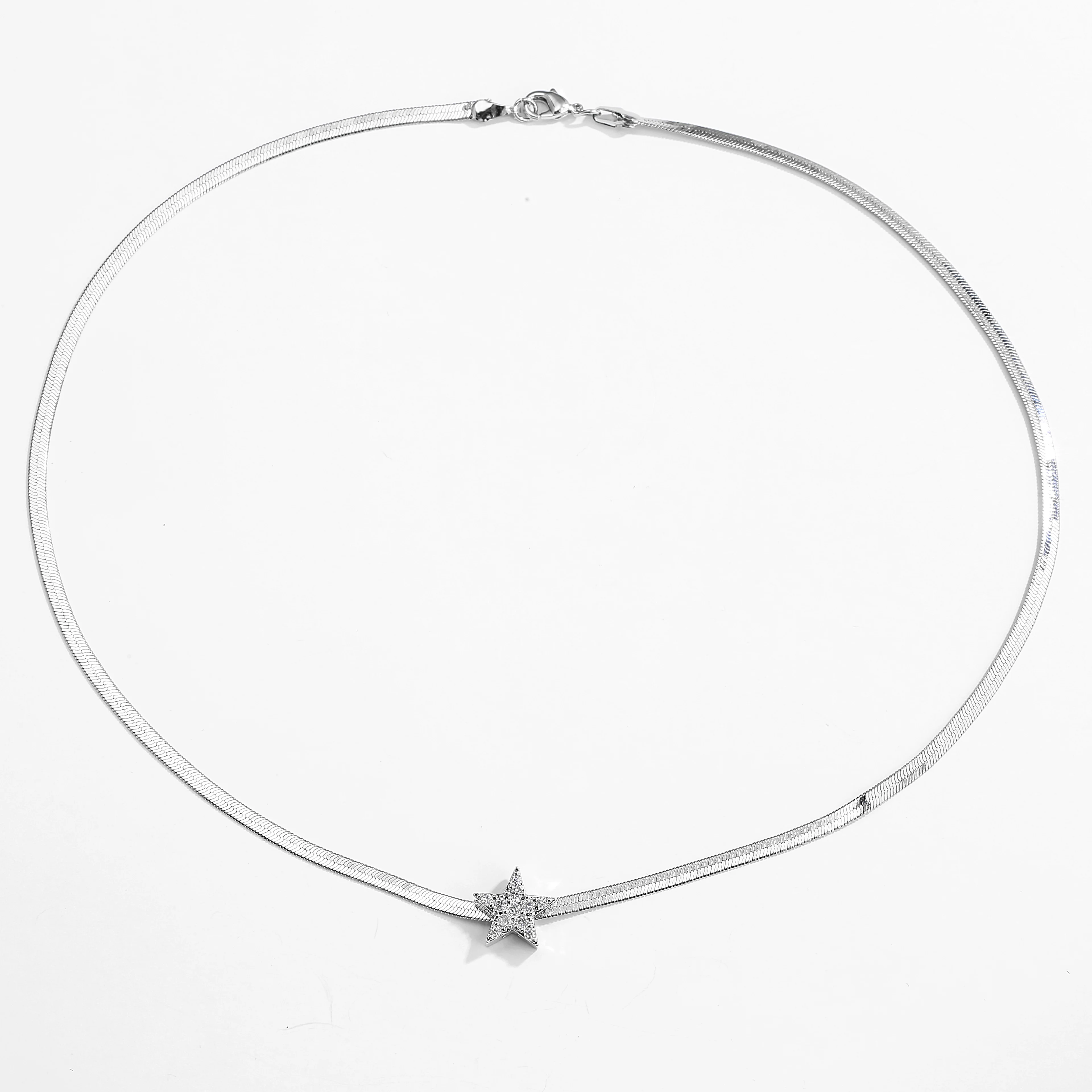 HECHENG,Heart Star Design Fashion Jewelry Choker,Gold color 2.5mm Stainless Steel Necklace,Wholesale