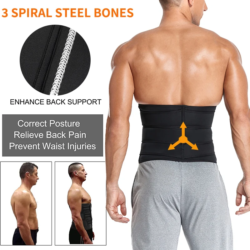 Men Waist Trainer Body Shapers Abdomen Slimming Belt Modeling Strap Sheath Weight Loss Belly Shapewear Workout Trimmer Corset