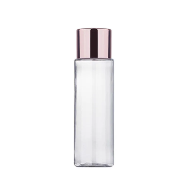 20ML Empty New Products Clear Plastic Bottle Rose Gold Cover Travel Refillable Cosmetic Packaging Container 50Pieces/Lot