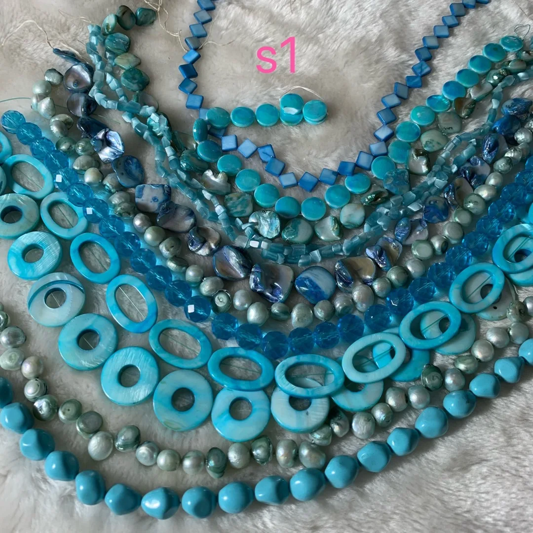 loose beads natural fresh water shell DIY jewelry making raw material different shape more choices  more picture