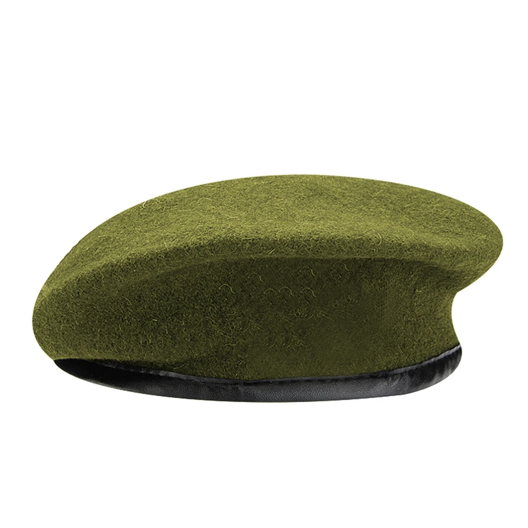 OVTRB British Military Berets with Leather Sweatband Adjustable Mens Army Wool Beret Party Hat