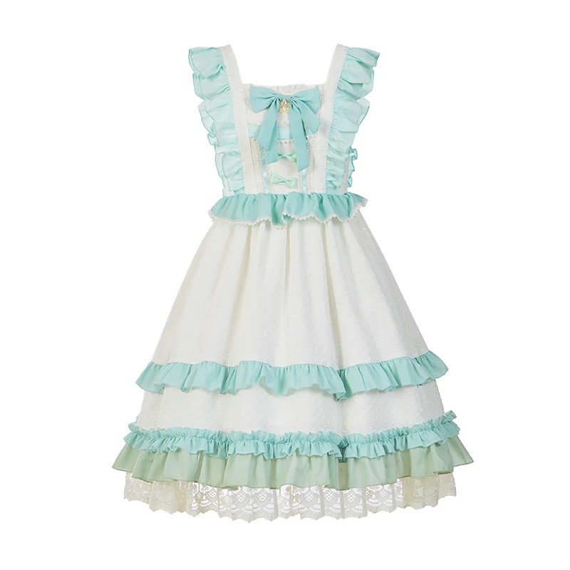 Robe lolita en mousseline de soie pour filles, tenue princesse victorienne, taille haute, avec nœud papillon, avec bretelles, style gothique, cosplay