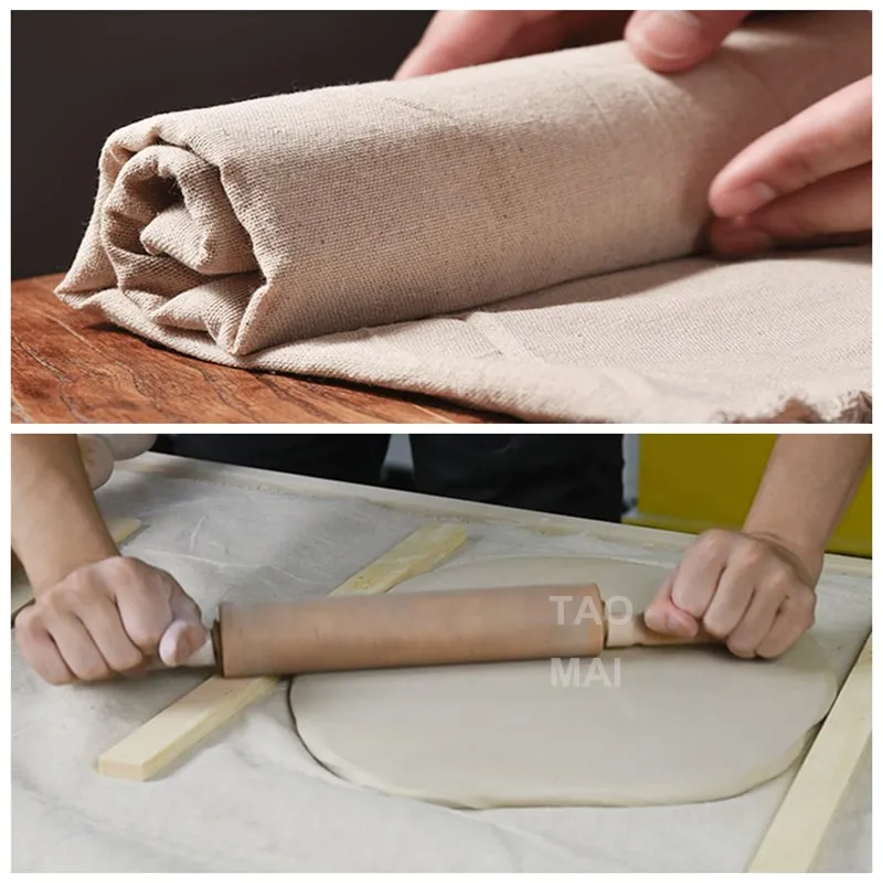 Pottery special linen cloth 1*1.5m thick hessian cotton linen tablecloth pottery clay printing texture clay sculpture tool