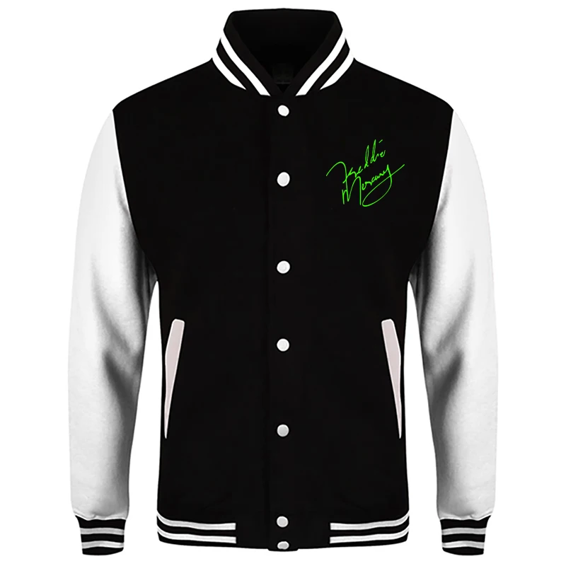 2021 Freddie Mercury new bomber jacket men\'s long-sleeved casual baseball uniform jacket