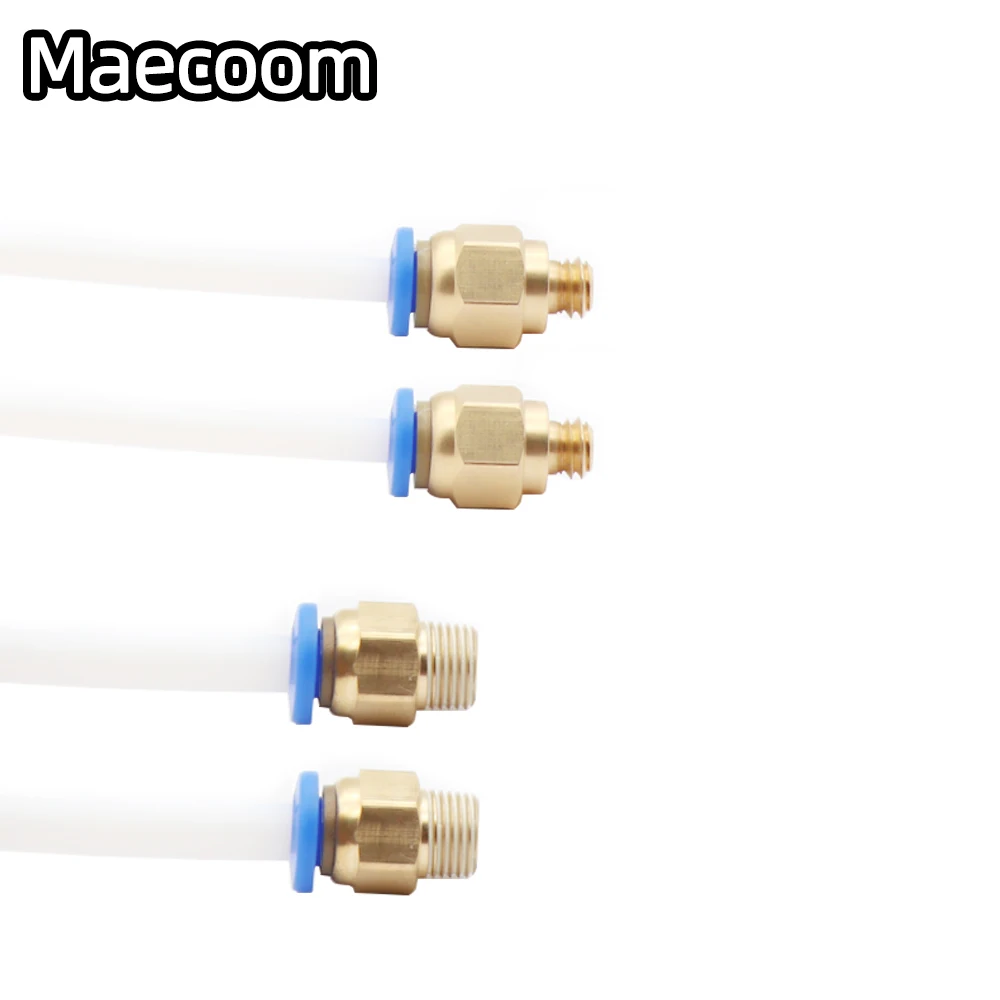 5pcs Pneumatic Connectors For 3D Printers Parts bowden Quick Jointer coupler 1.75/3mm Pipe pc4 m6 m10 fittings PTFE Tube 2/4mm