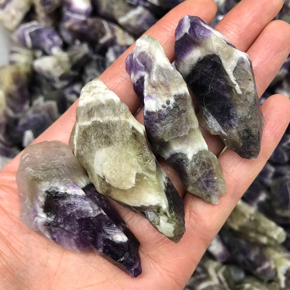 

1pc Random Rough Raw Dream Amethyst Natural Stone Garden Aquarium Crystal Healing Mineral Home Room Decoration Accessories Craft