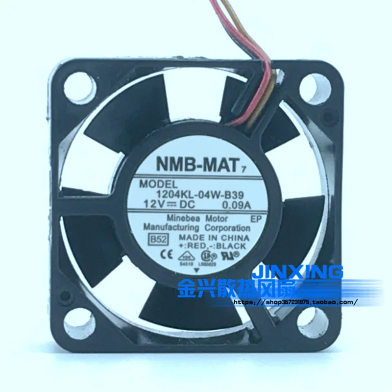 New original NMB 1204KL-04W-B39 B30 12V 0.09A 3CM 3010 3-wire silent cooling fan