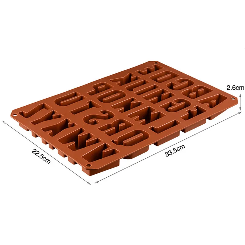3D Silicone Capital Letters Cement Plaster Concrete Mold Alphabet Soap Fondant Cake Baking Chocolate Decorating Tools