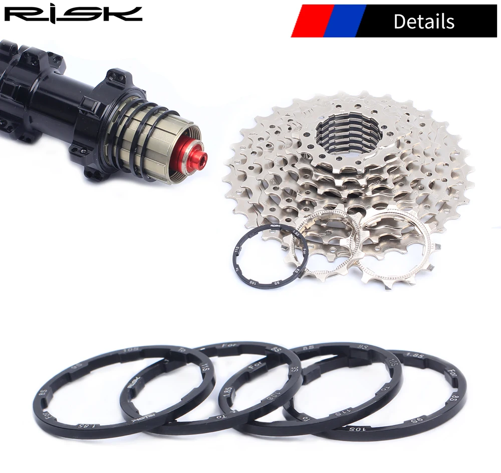 RISIKO Straße Mountainbike Rillen Nabe Unterlegscheiben Freilauf Tretlager Spacer Schwungrad Kassette Achse Dichtung Fahrrad Headset Unterlegscheibe – Detail 10