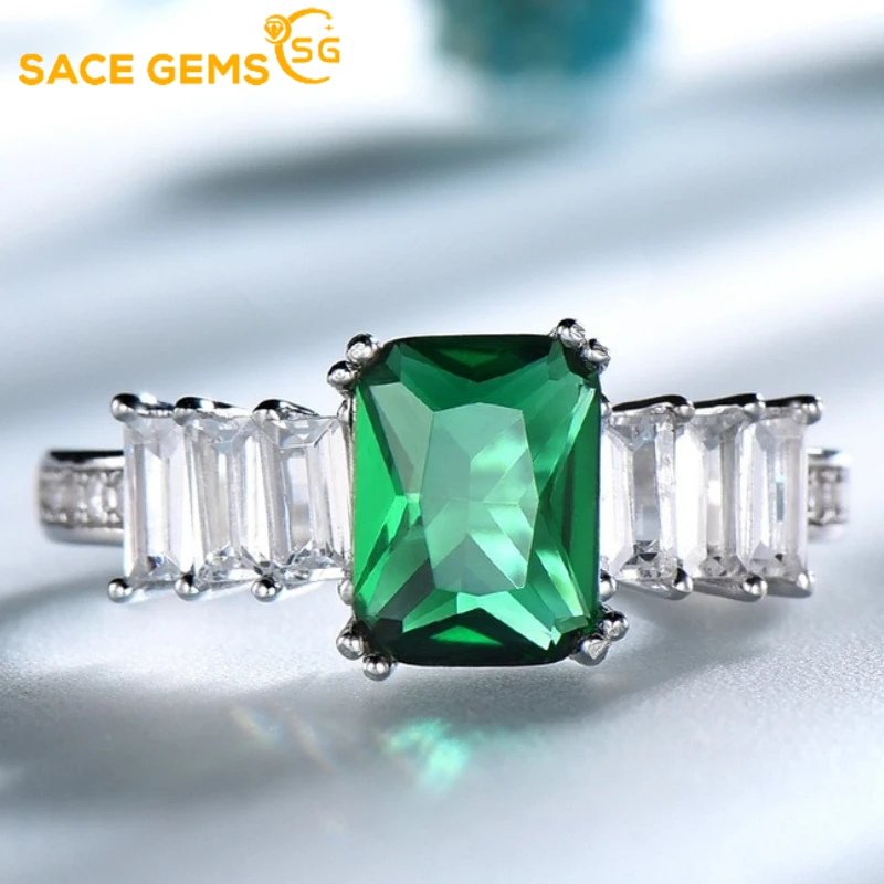 

SACE GEMS Luxury 925 Sterling Silver Natural Topaz Sapphire Emerald Gemstone Wedding Engagement Cocktaill Ring Jewelry Wholesale