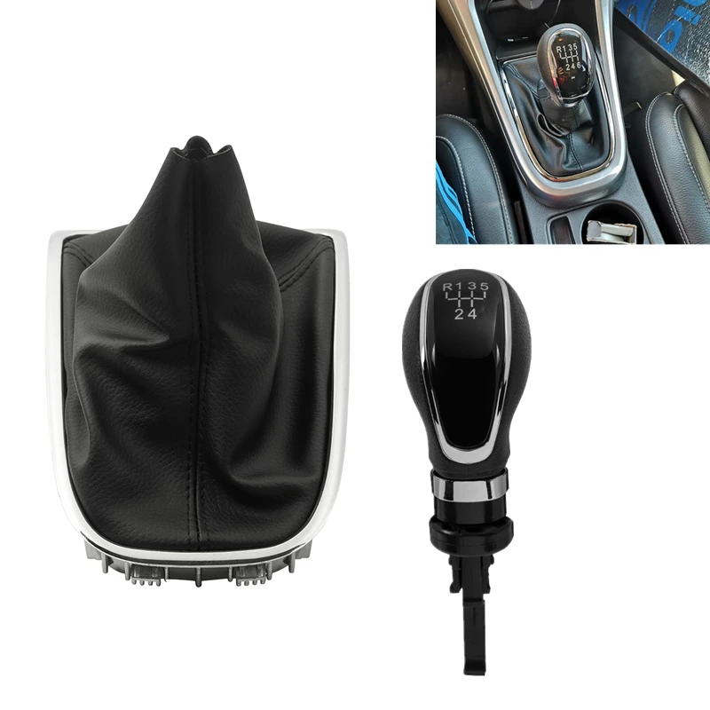 5/6 Speed Gear Shift Knob Lever Stick Gaiter Boot Cover Collar For Buick Excelle GT/XT OPEL ASTRA 2009 2010 2011 2012 2013 2014