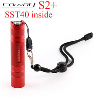 Convoy S2+ with SST40 Led Lanterna Red Flashlight Flash Torch Light 1800lm Camping Outdoor Sports Portalbe Lighting Lady Latarka