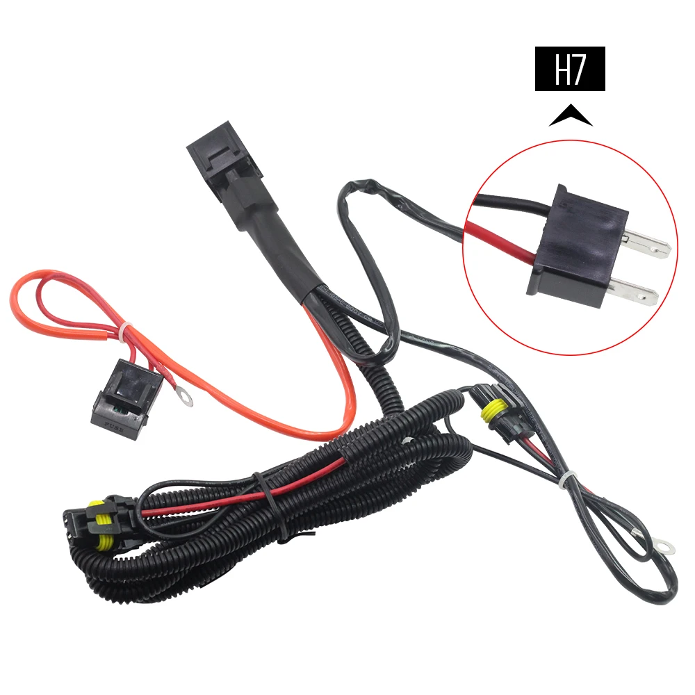 Buildreamen2 H1 H3 H7 H8 H9 H11 9005 9006 9012 HID Xenon Kit Wire Relay Harness Wiring For Car Headlight Fog Light 35W 55W 12V