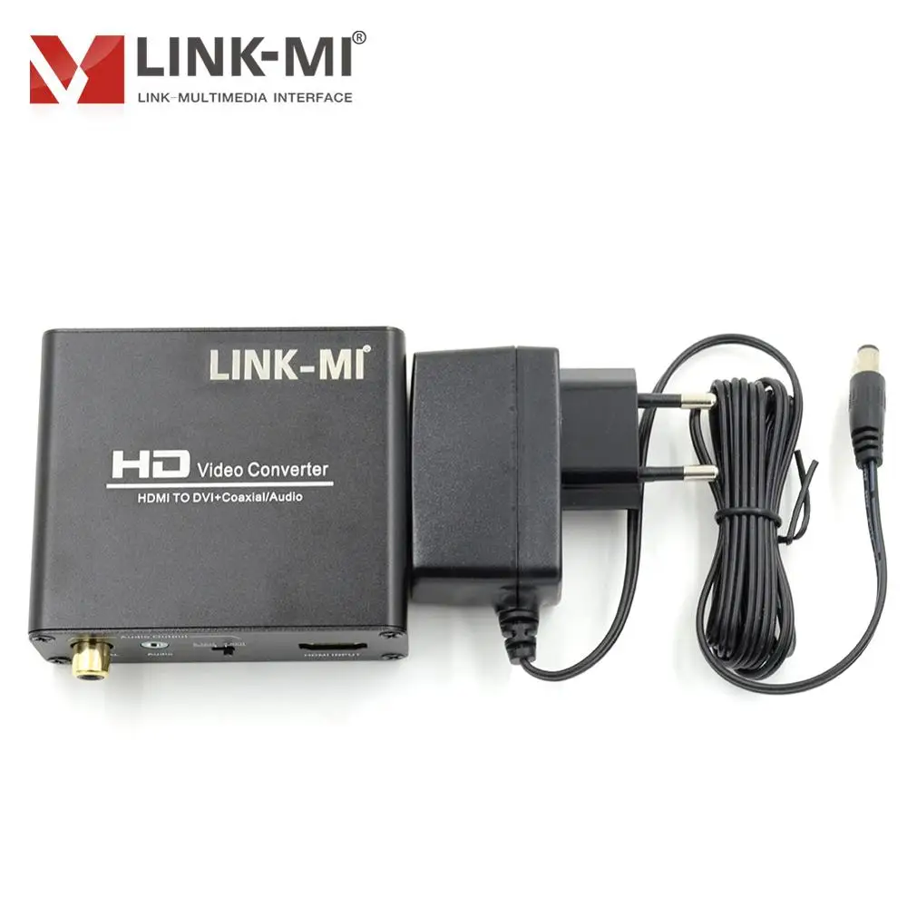 Convertisseur HDMI vers DVI avec Coaxial et Audio 3.5mm, Conforme avec HDMI 1.3, Vidéo HD 1920x1080