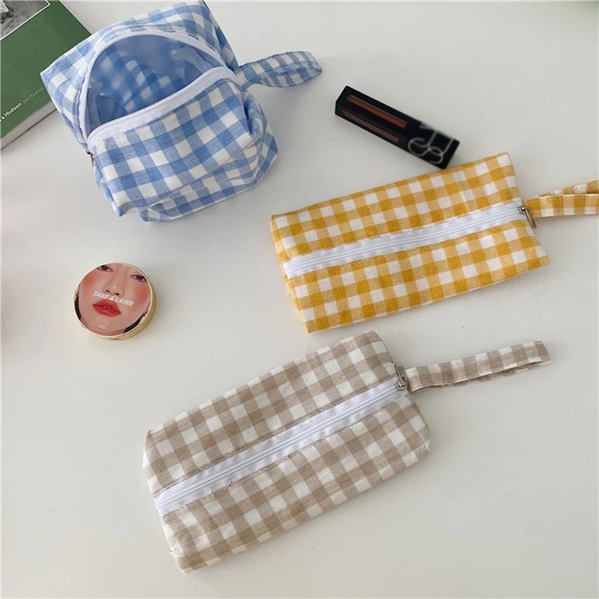 حقيبة مستحضرات تجميل زيبر السفر منظم أدوات التجميل ، القطن رقيقة ، لينة سعة كبيرة حقيبة مستحضرات التجميل للنساء والفتيات