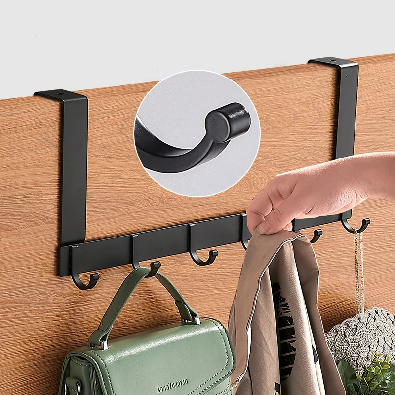 Hooks Over The Door Hook Home Bathroom Organizer Rack Clothes Coat Hat Towel Hanger New Bathroom Kitchen Accessories Holder