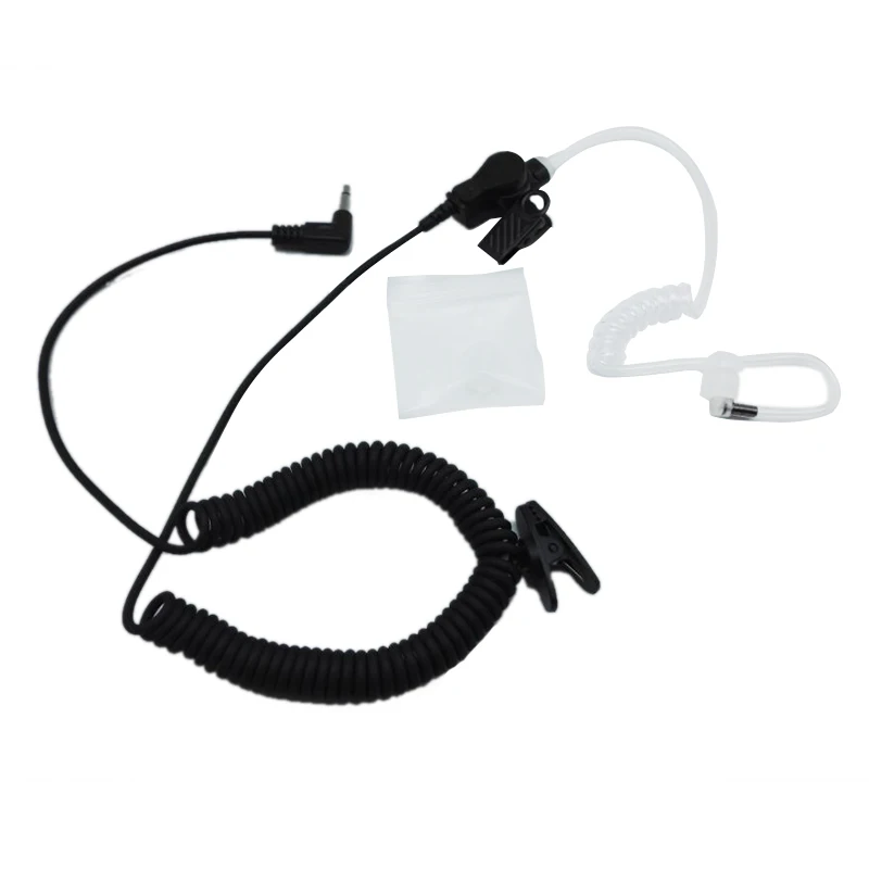 Hot-RHF 617-1N 3.5mm RECEIVER/LISTEN ONLY Surveillance Headset Earpiece with Clear Acoustic Coil Tube Earbud o Kit