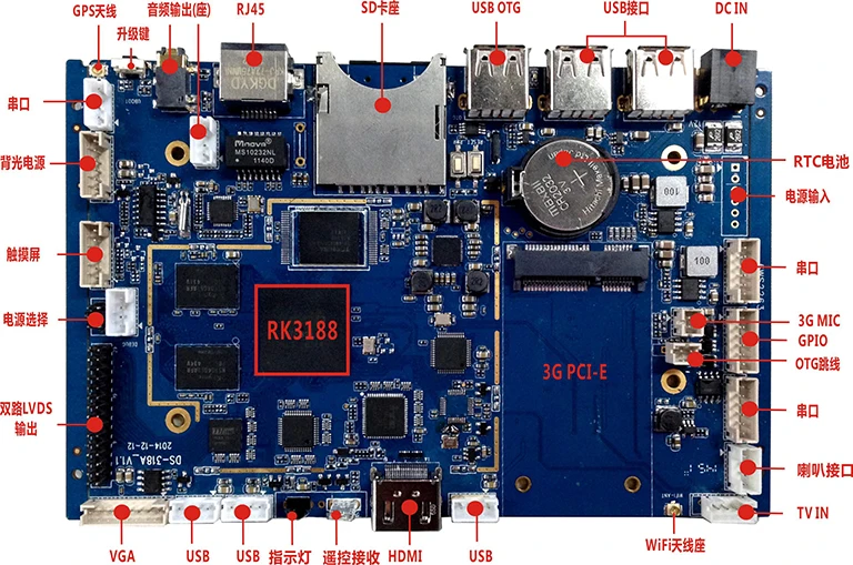 

RK3188 quad-core motherboard RK3188 industrial control motherboard POS machine all-in-one advertising machine motherboard