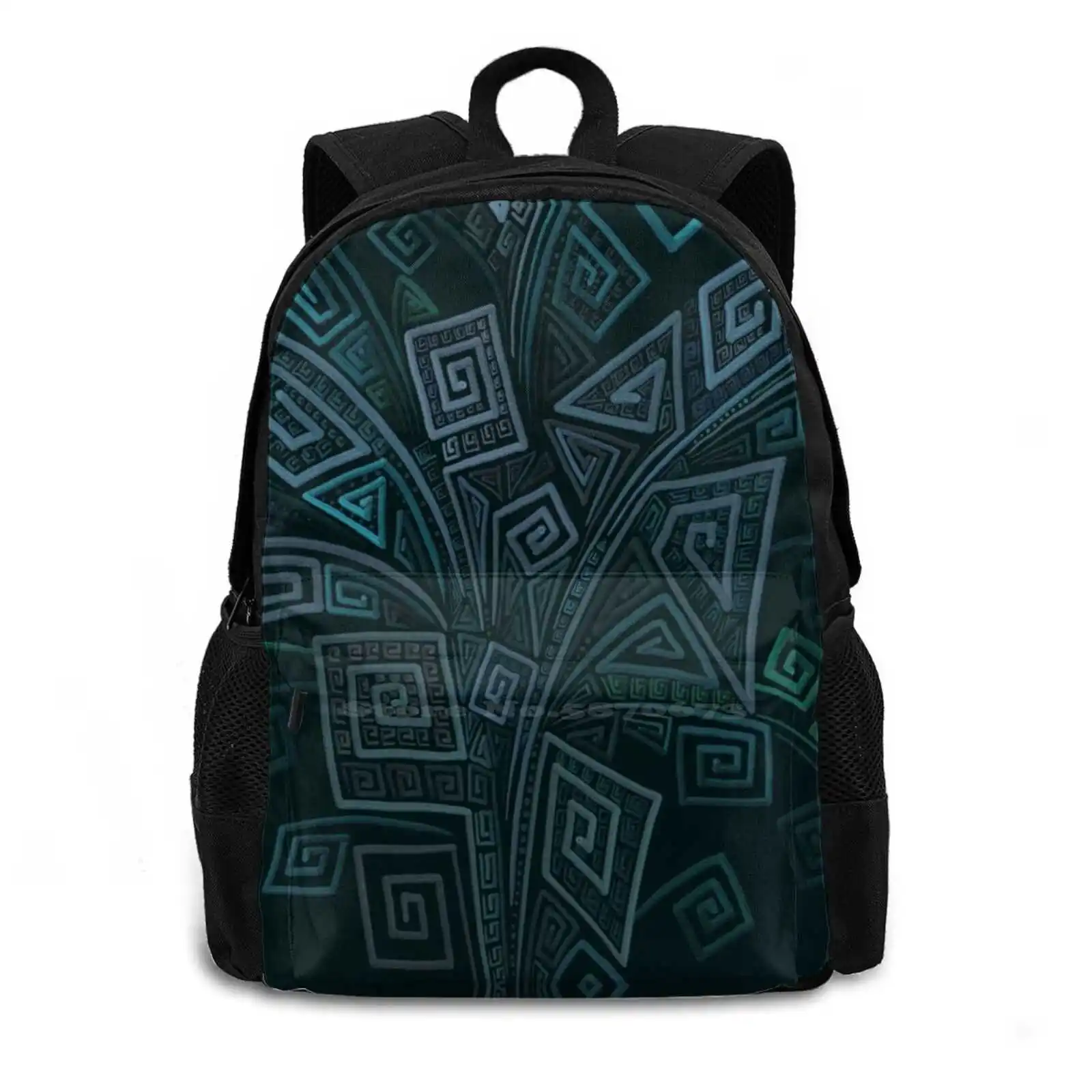 3d Psychedelic Square Spirals Explosion Backpack For Student School Laptop Travel Bag Other Abstract 3 D Psychedelic Square