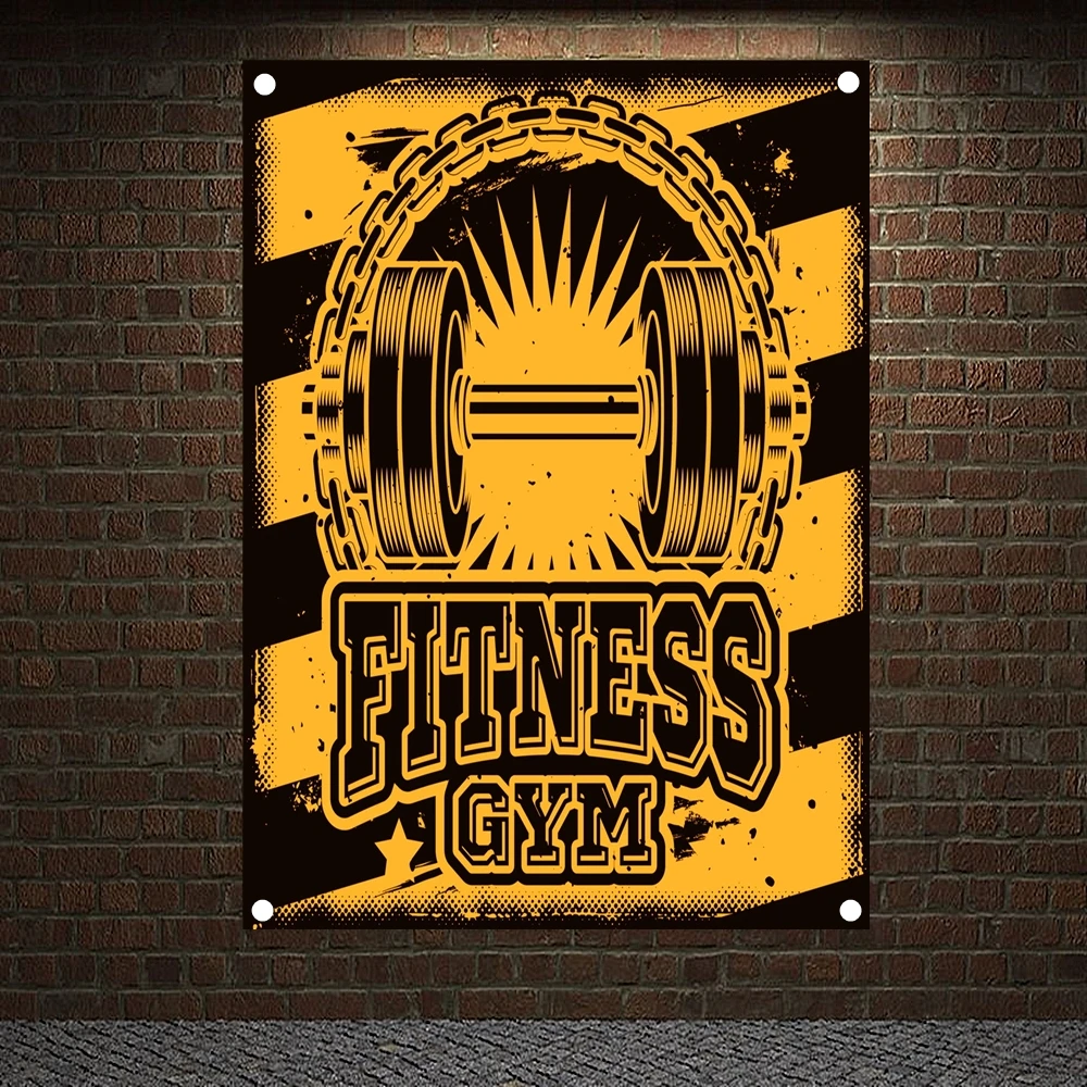 

Lose Weight Motivational Banners Workout Poster Canvas Painting Exercise Fitness Flags Bodybuilding Sports Tapestry Gym Decor