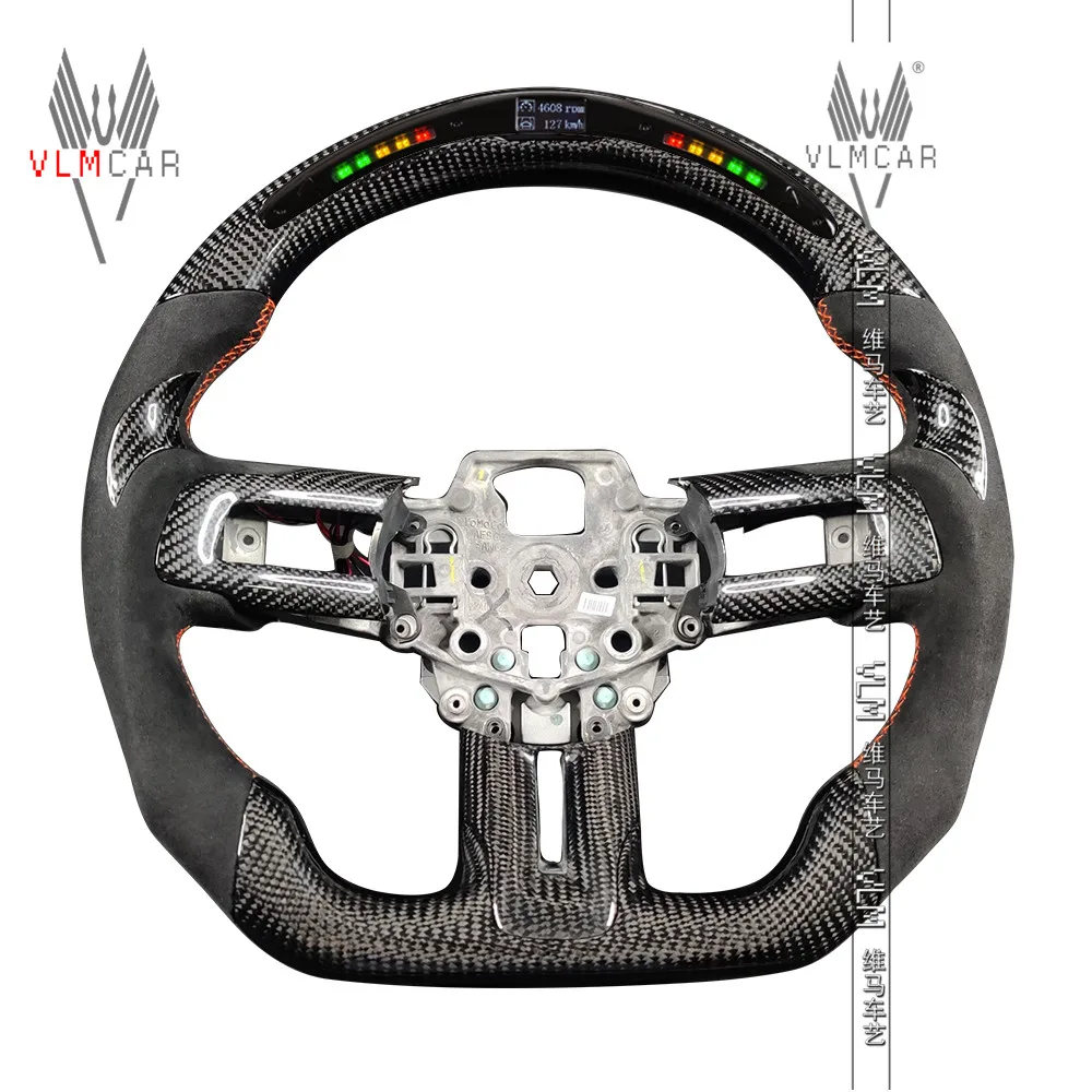 

VLMCAR Private Custom Carbon Fiber Steering Wheel For Ford Mustang 2019 - 2020 Customize For All Vehicles Car Accessories Led