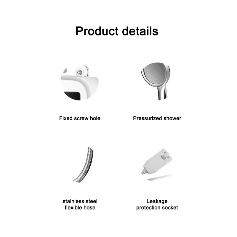 Aquecedor de água quente elétrico banheiro tankless aquecimento chuveiro rega aquecedores display led para casa e banheiro