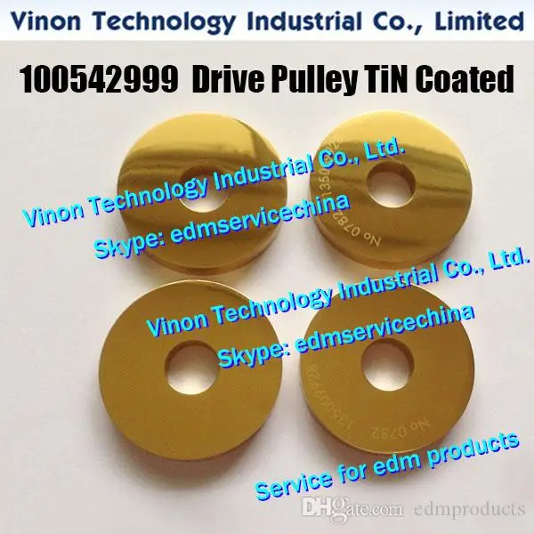 

100.542.999 edm Lower Drive Pulley TiN Coated C409 Ø40xØ12x6 for ROBOFIL 230F,240,330F Charmilles 542.999, 135009928, 1350.099.2