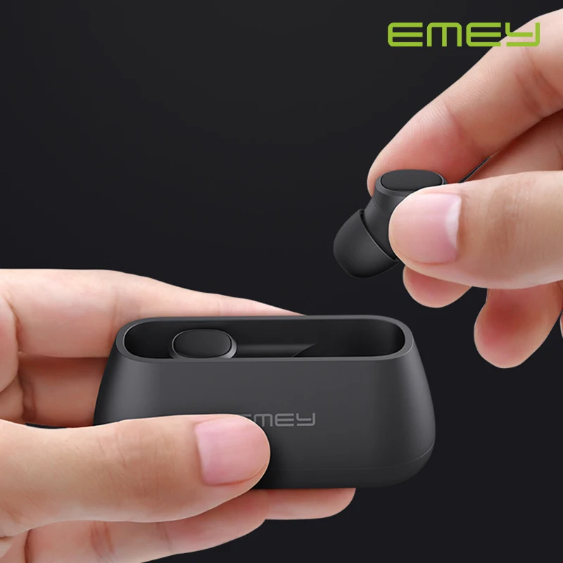 EMEY T1 TWS Wireless Bluetooth Headphones 3D Stereo Earphones with Dual Microphone