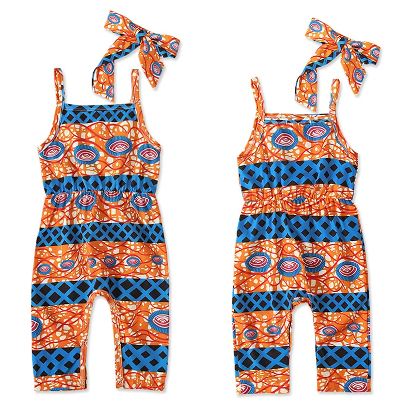 Fashion 2Pieces Set Children African Dresses for Women Dashiki Bazin Print Jumpsuit Baby Girl Africa Clothes for Kids Robe Party