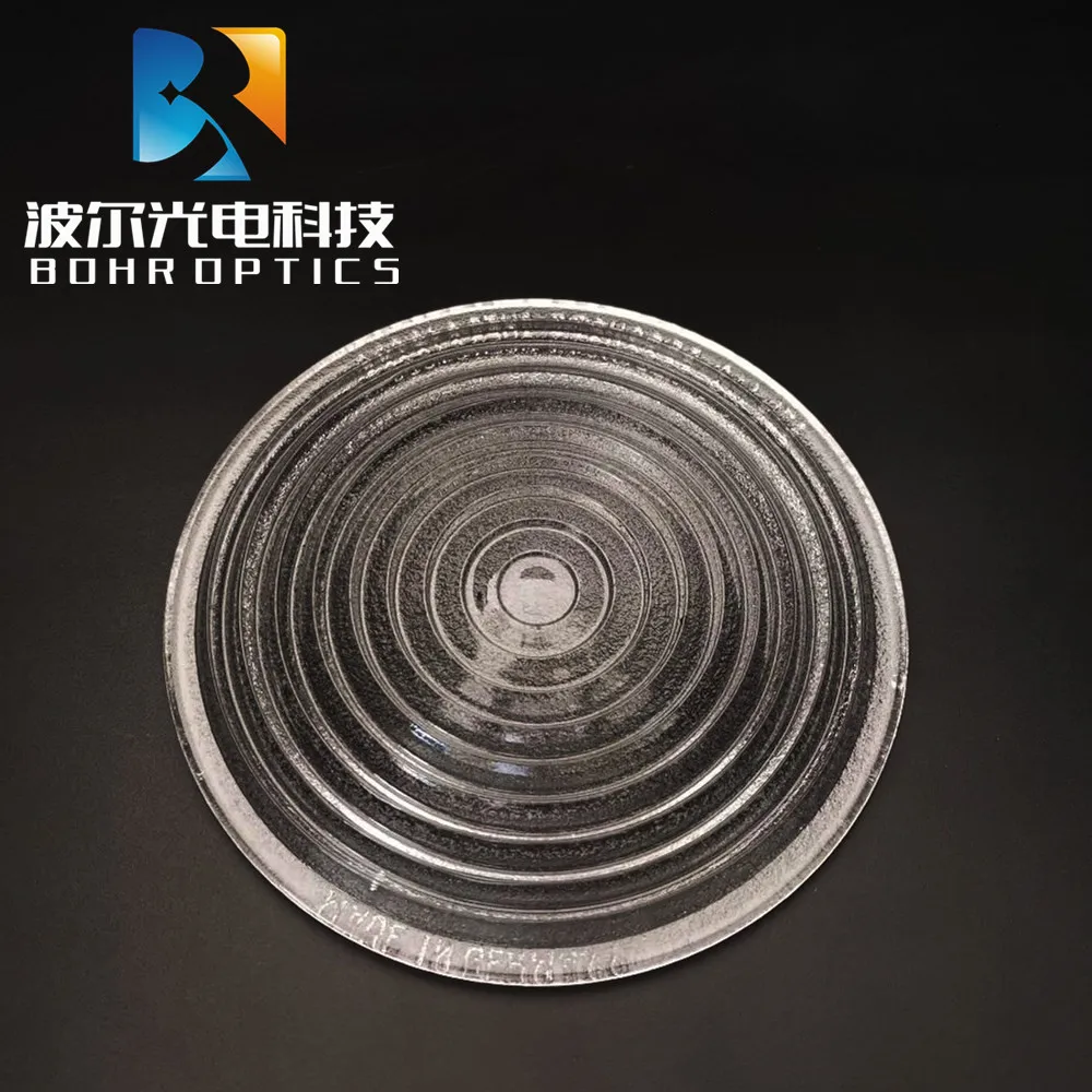 Diameter112mm EFL55mm Round Glass Spotlight Fresnel Lens for Stage Lamp Magnifier Threaded Lenses