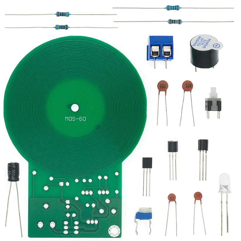 Js-60金属探知機キット,電子キット,3v-5v,60mm,非接触センサー,日曜大工の電子部品